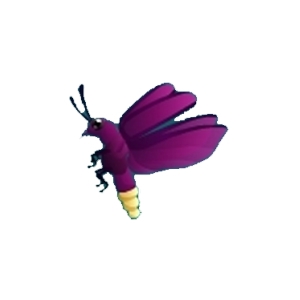 Purple Glowing Firefly